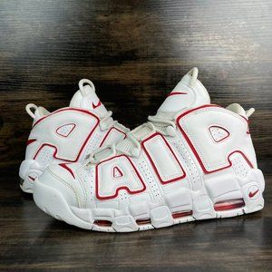 Nike Air More Uptempo Outline White Red Sneakers Men's Size US 10 921948-102